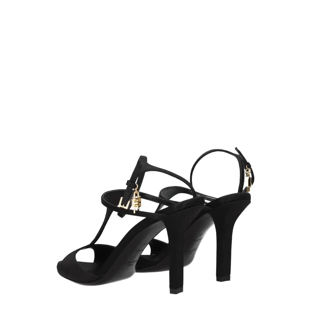 Givenchy Schwarze Satin-Stilettosandalen - EU41/US11