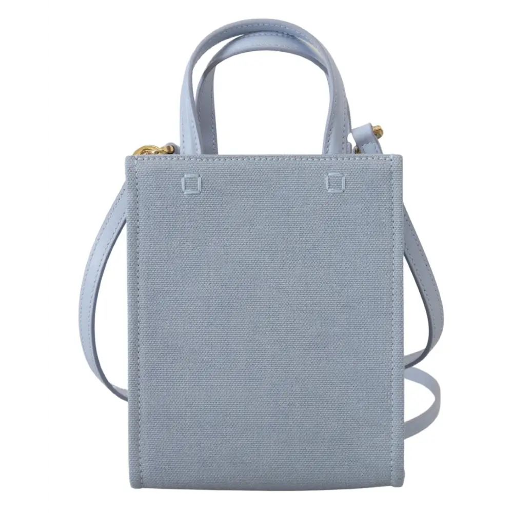 Givenchy Vertikale Wolke Mini-Umhängetasche aus blauem beschichtetem Canvas