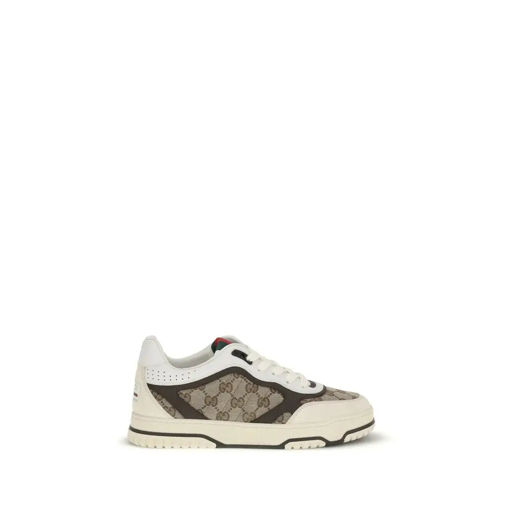 Gucci Beige Sneaker aus Stoff mit niedrigem Schaft