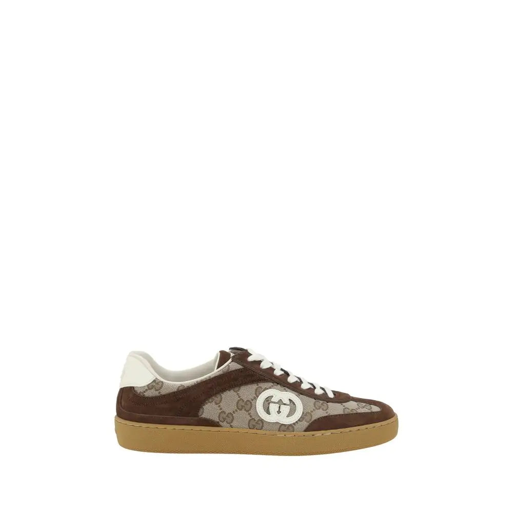 Gucci Braune Kalbsleder Bos Taurus Low-Top Sneaker - EU39.5/US6.5