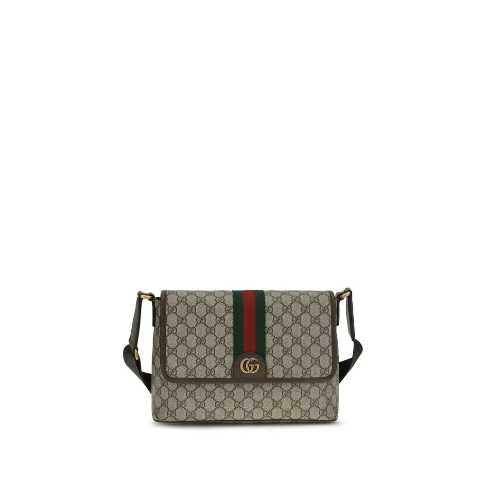 Gucci Schultertasche aus beigem Stoff
