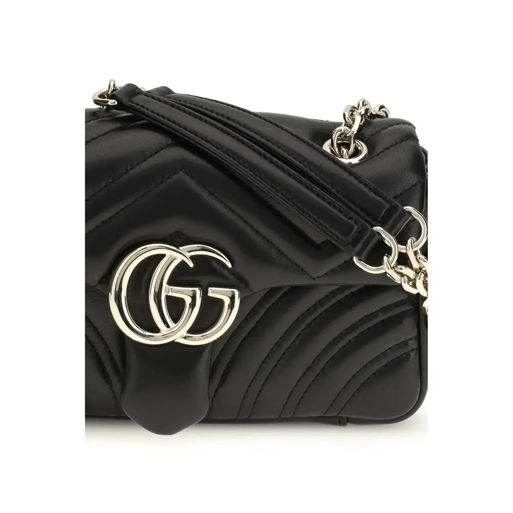 Gucci Schwarze Bos Taurus Kalbsleder Schultertasche