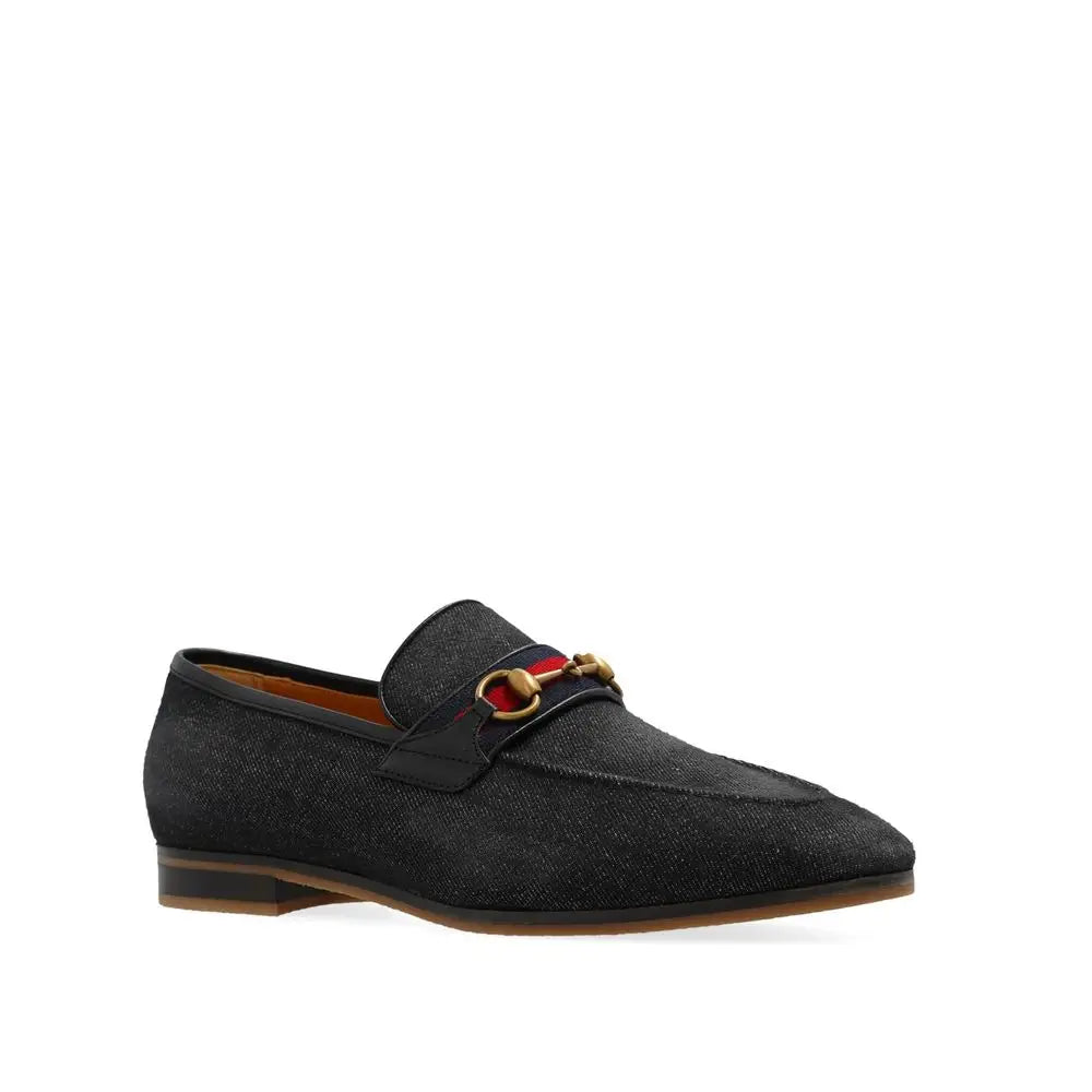 Gucci Schwarze Loafer aus Stoff zum Hineinschlüpfen - EU40/US7