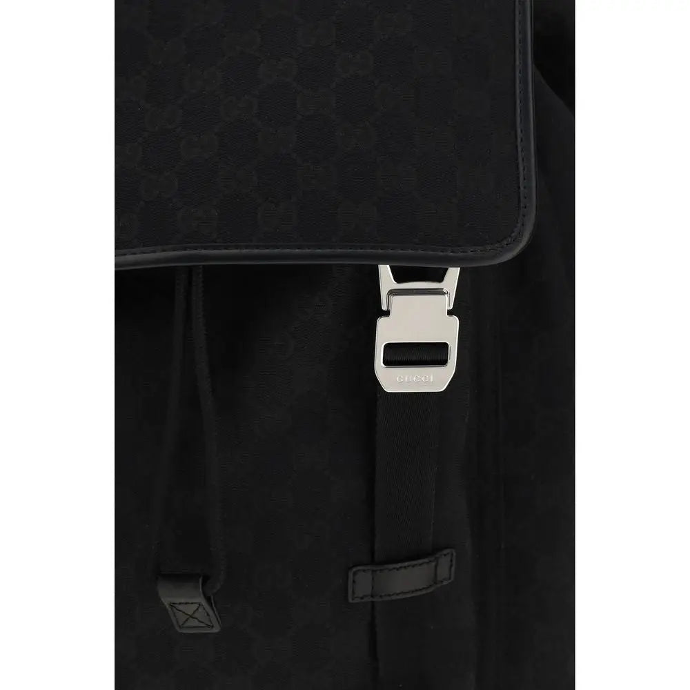 Gucci Schwarzer Rucksack aus Stoff
