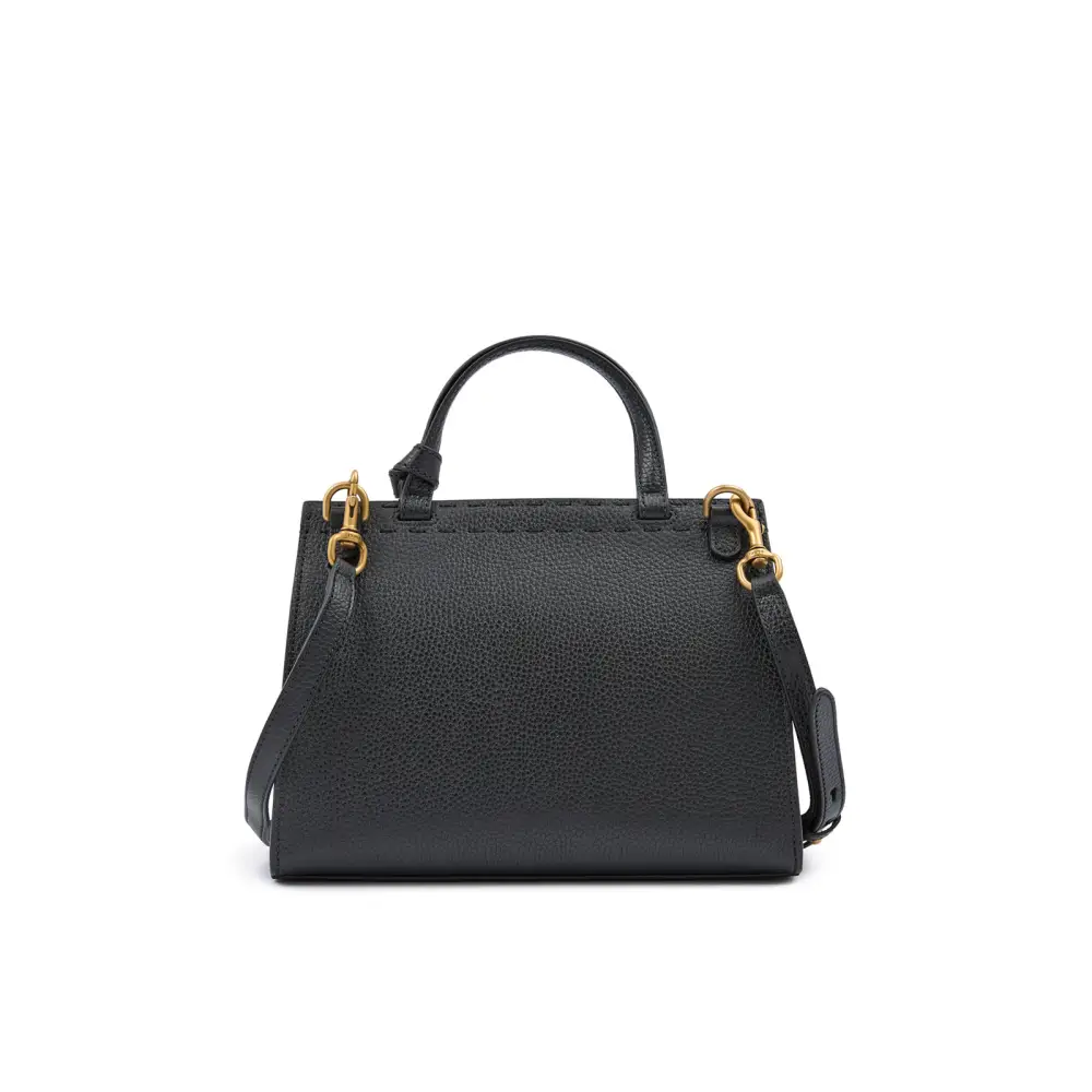 Gucci Schwarzes Leder GG Marmont Handtasche