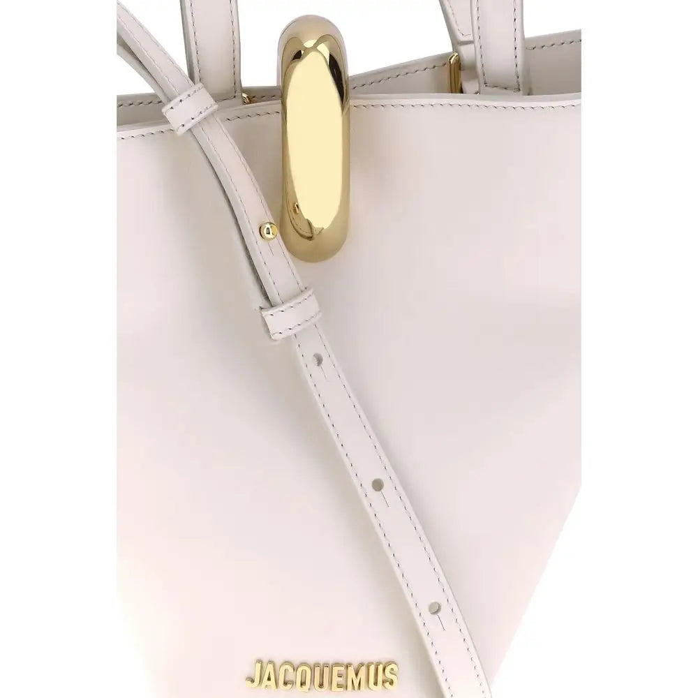 Jacquemus Beige Kalbsleder Bos Taurus Schultertasche