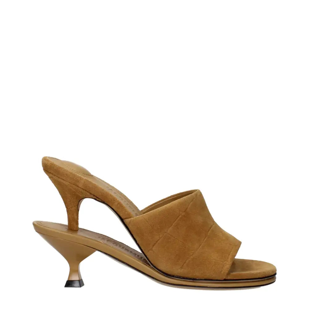 Jacquemus Braune Leder-Stilettosandalen