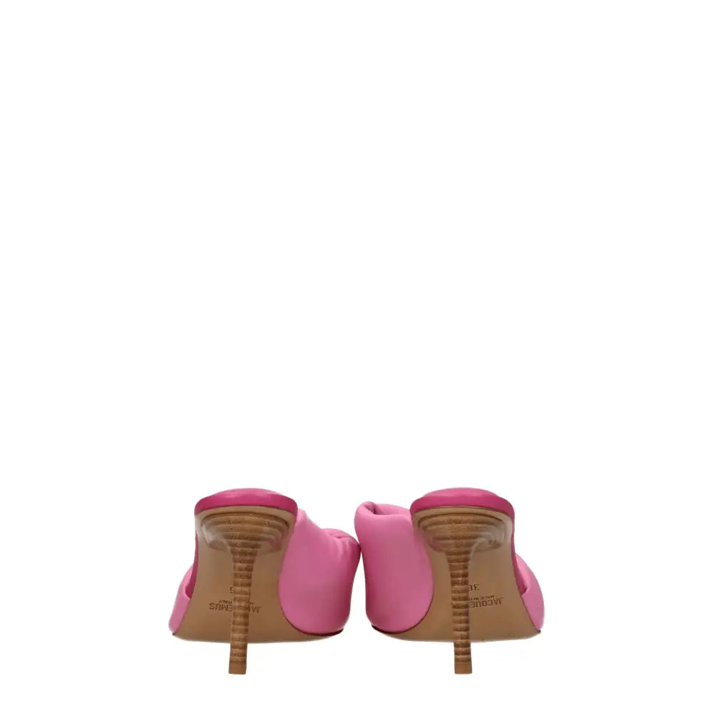 Jacquemus Pinke Leder-Stilettosandalen