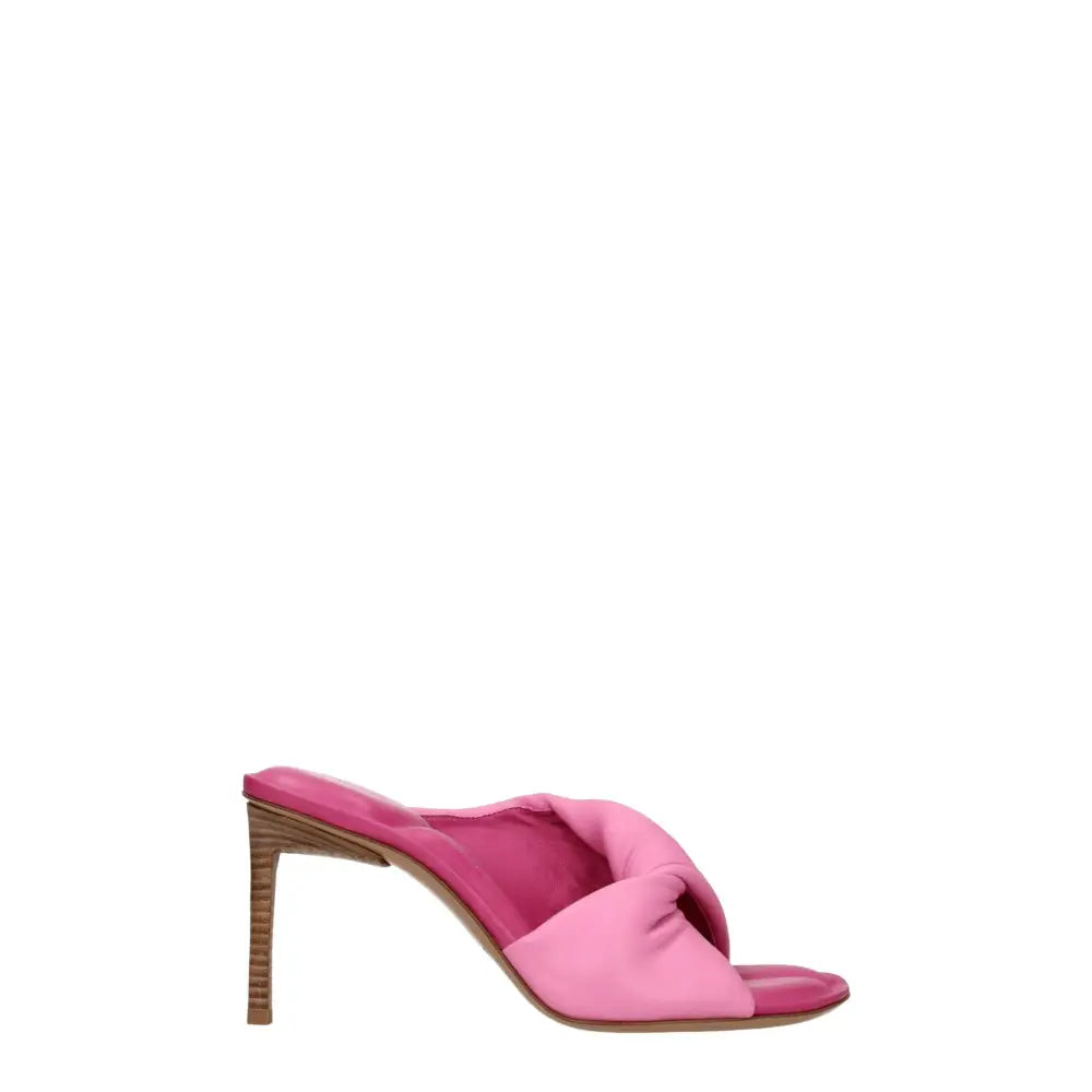 Jacquemus Pinke Leder-Stilettosandalen