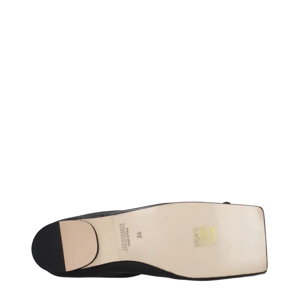 Jacquemus Schwarze Leder-Ballett-Flats - EU36/US6