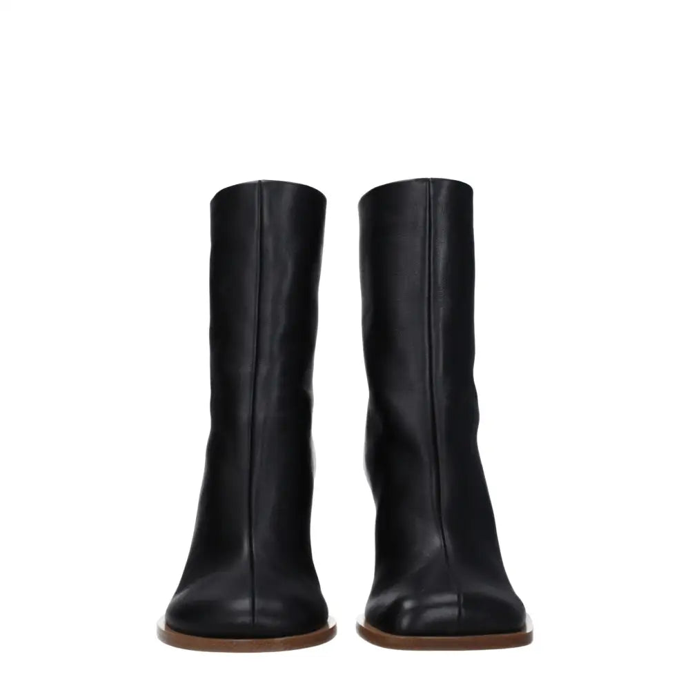 Jacquemus Schwarze Lederstiefeletten - EU39/US9