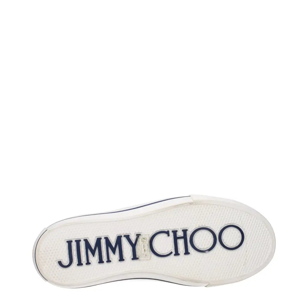 Jimmy Choo Beigefarbene Sneakers aus Stoff mit niedrigem Schaft
