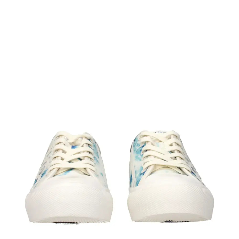Jimmy Choo Beigefarbene Sneakers aus Stoff mit niedrigem Schaft