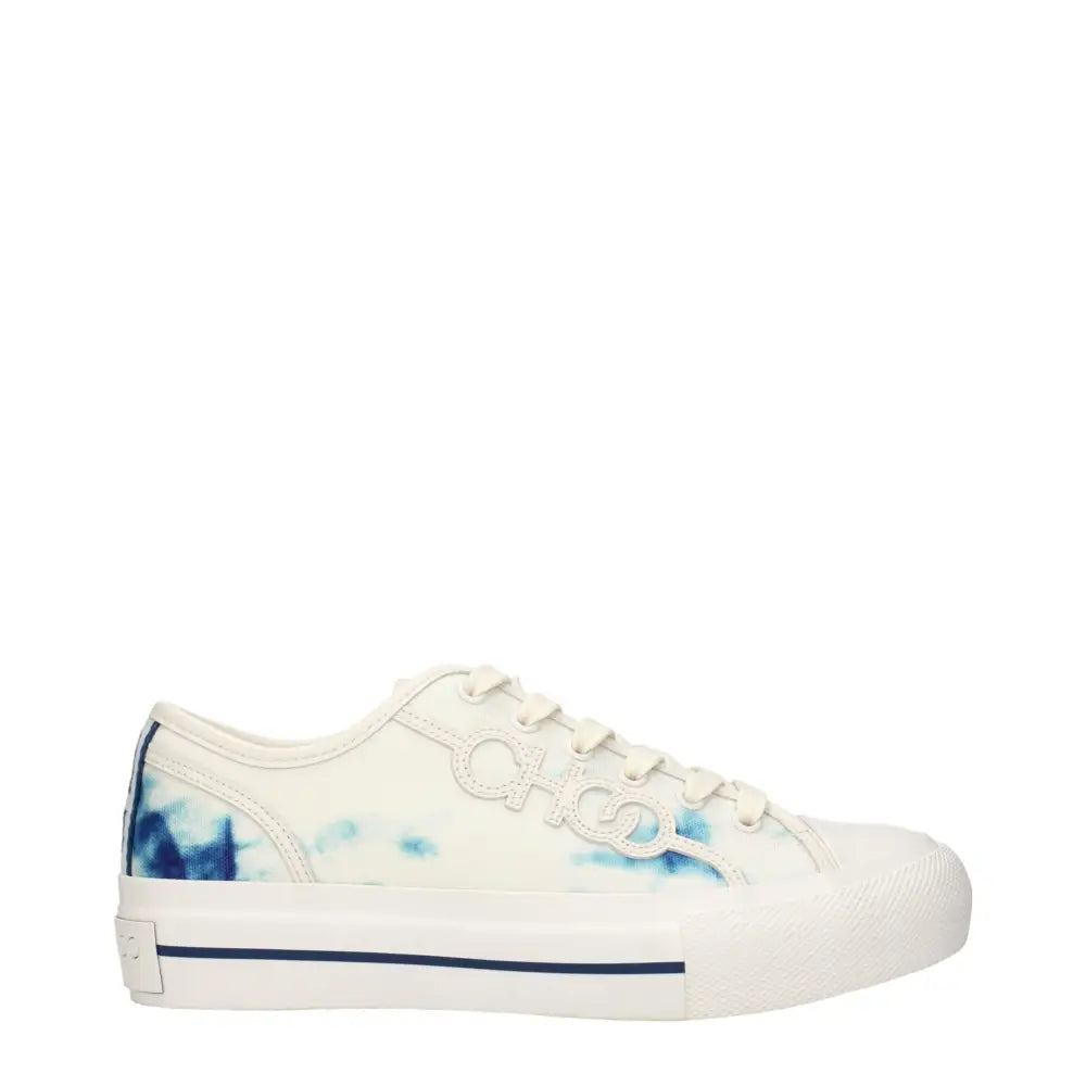 Jimmy Choo Beigefarbene Sneakers aus Stoff mit niedrigem Schaft