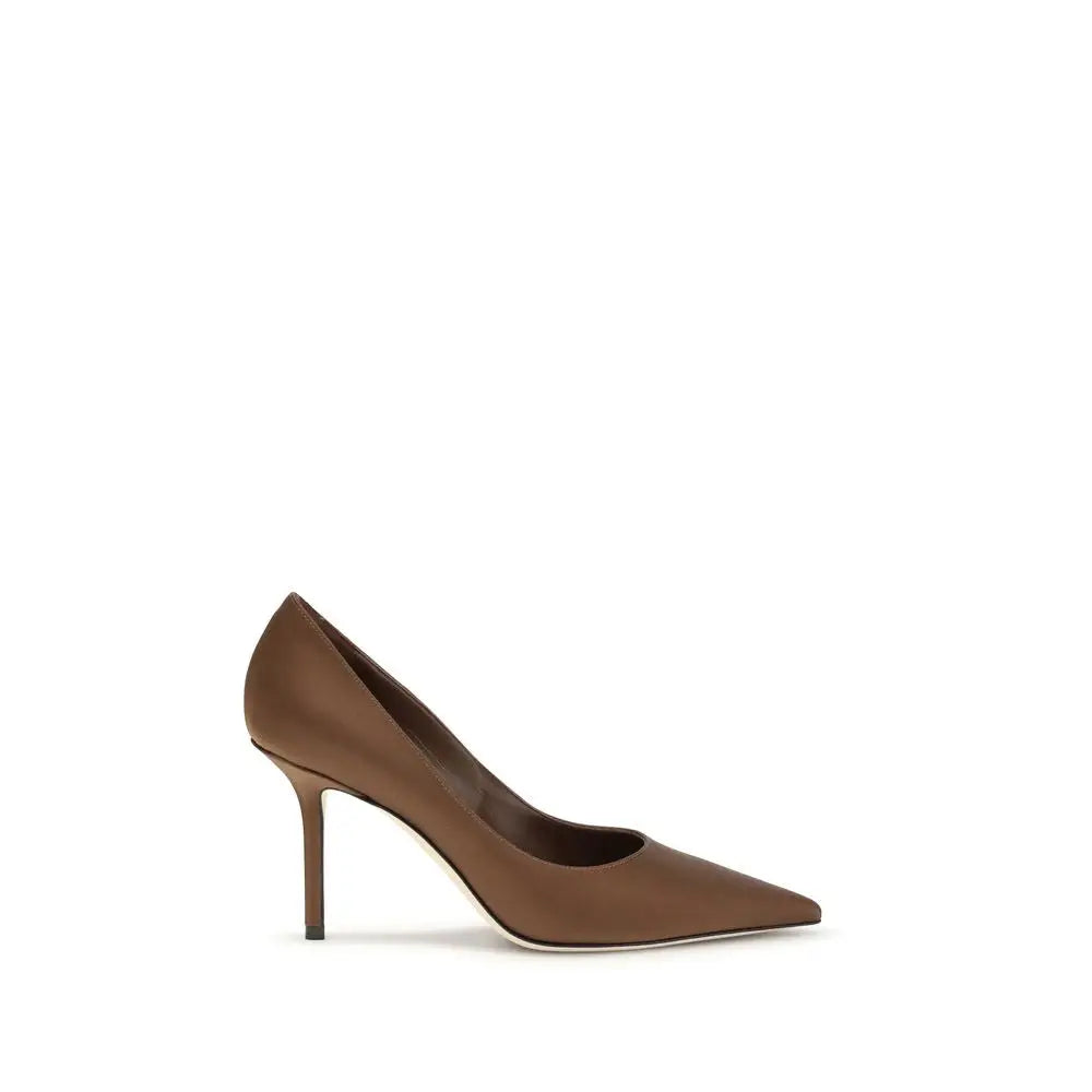 Jimmy Choo Braune Seidenpumps