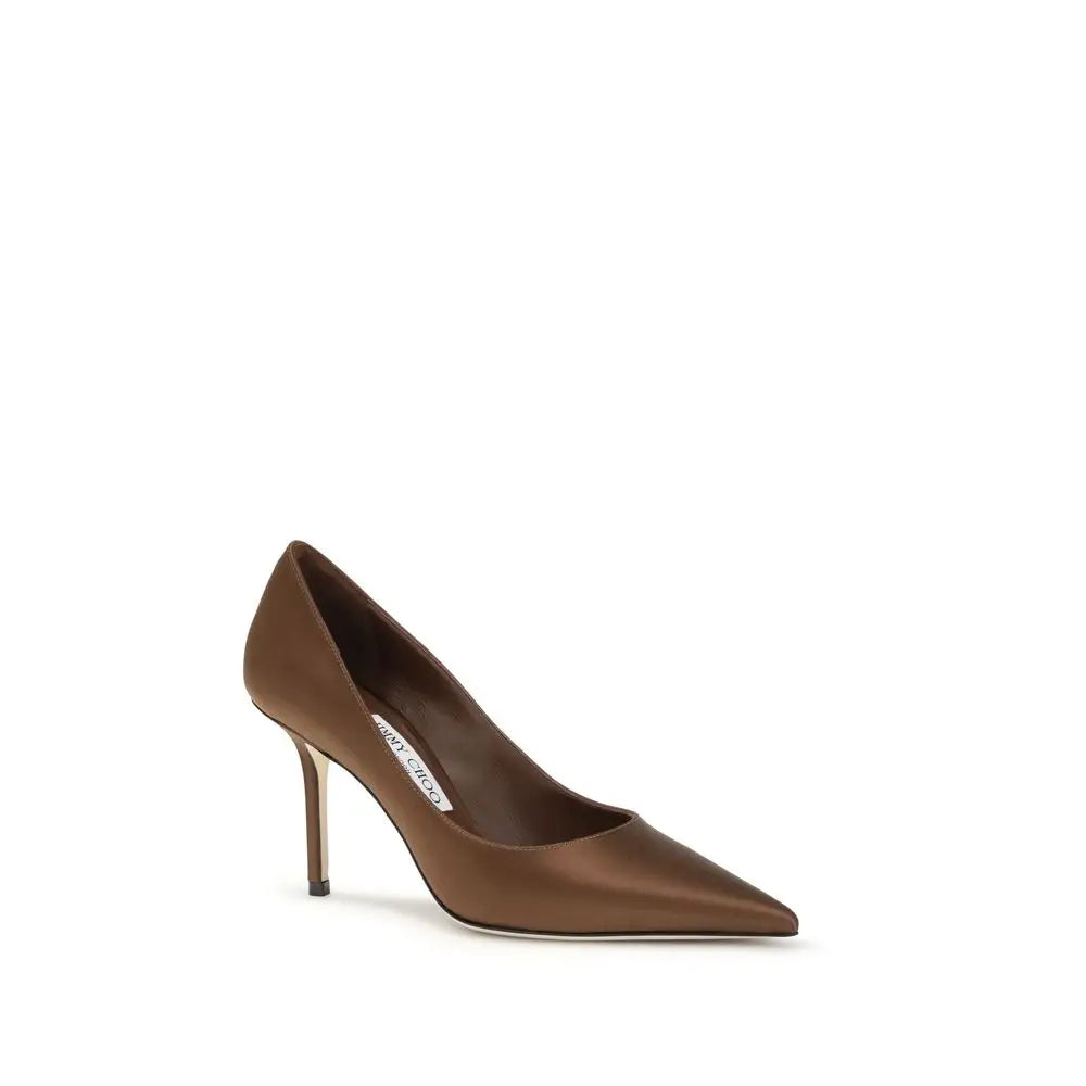 Jimmy Choo Braune Seidenpumps