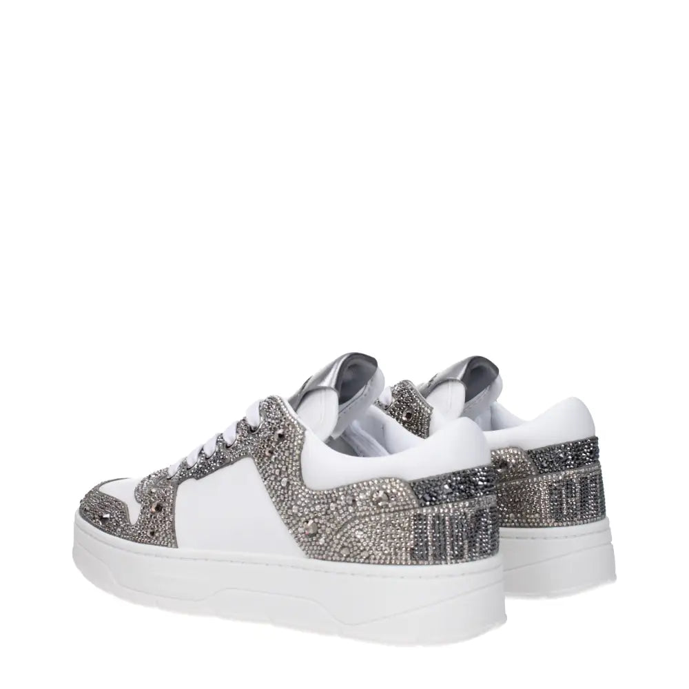 Jimmy Choo Chunky Sneakers aus weißem Leder - EU35/US5