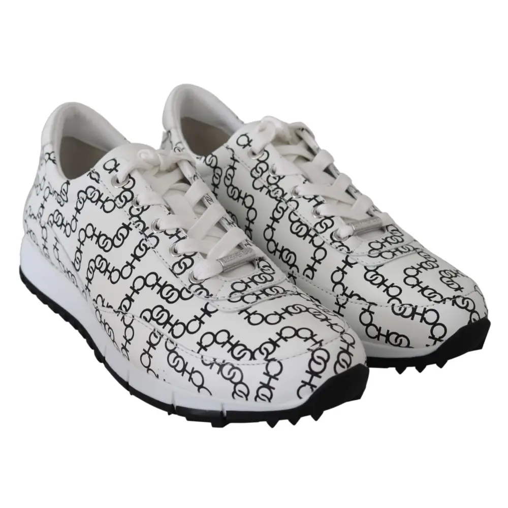Jimmy Choo Elegante monochrome Leder-Sneakers - EU35/US5