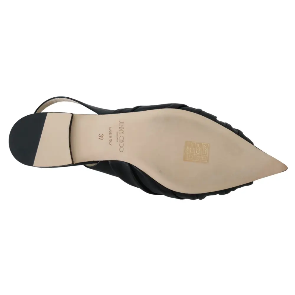 Jimmy Choo Elegante spitz zulaufende Lederflats - EU36.5/US6.5