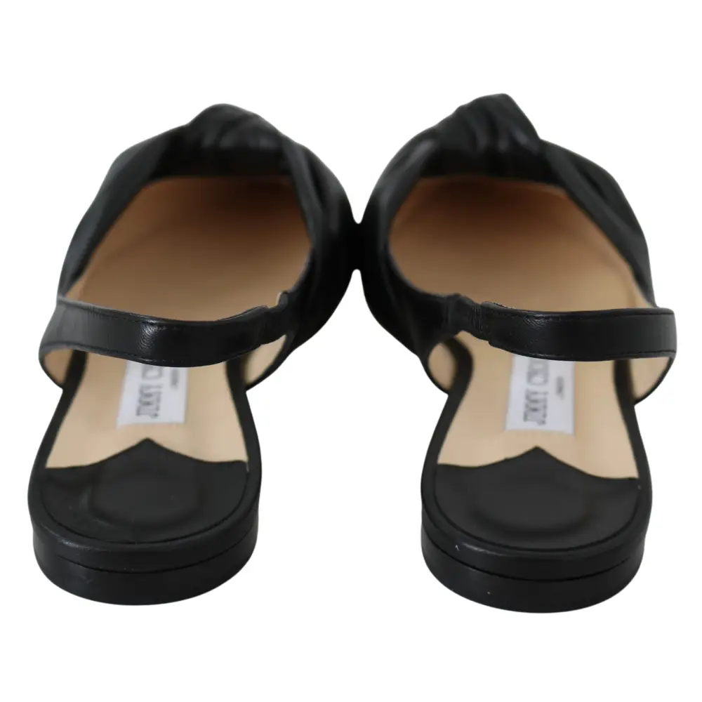 Jimmy Choo Elegante spitz zulaufende Lederflats - EU36.5/US6.5