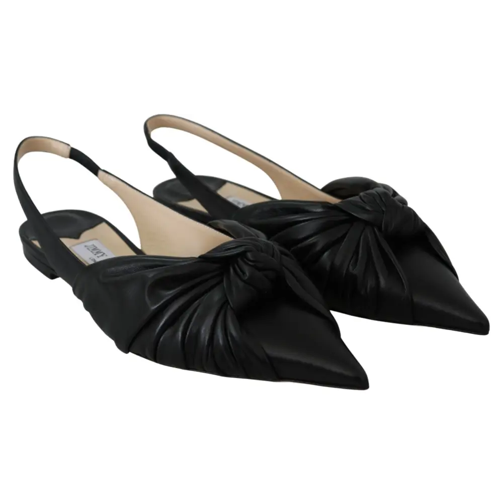 Jimmy Choo Elegante spitz zulaufende Lederflats - EU36.5/US6.5