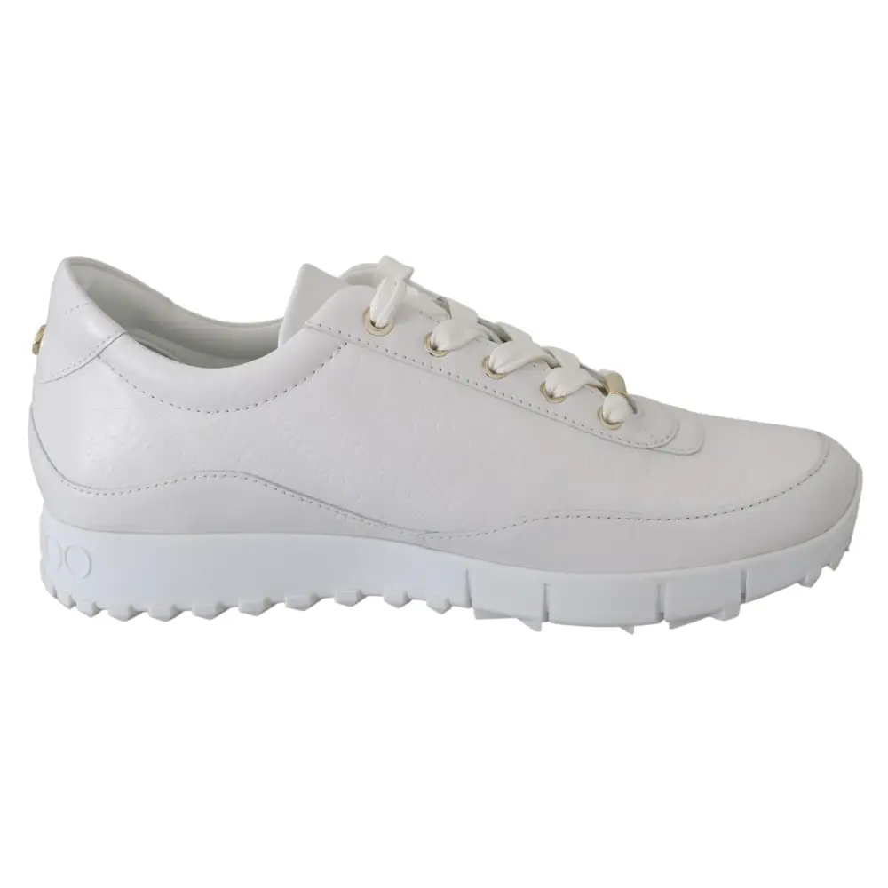 Jimmy Choo Elegante weiße Leder-Sneakers