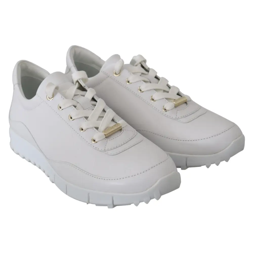 Jimmy Choo Elegante weiße Leder-Sneakers