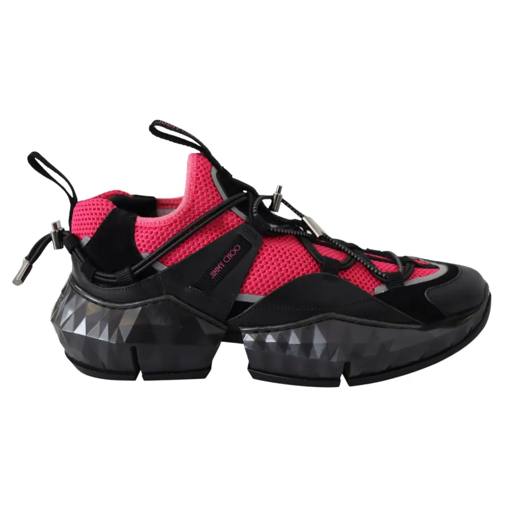 Jimmy Choo Elektrische Eleganz Leder Mesh Turnschuhe - EU40/US10