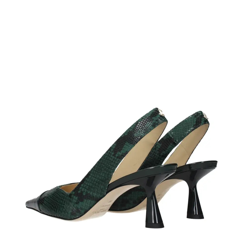 Jimmy Choo Grüne Lederpumps