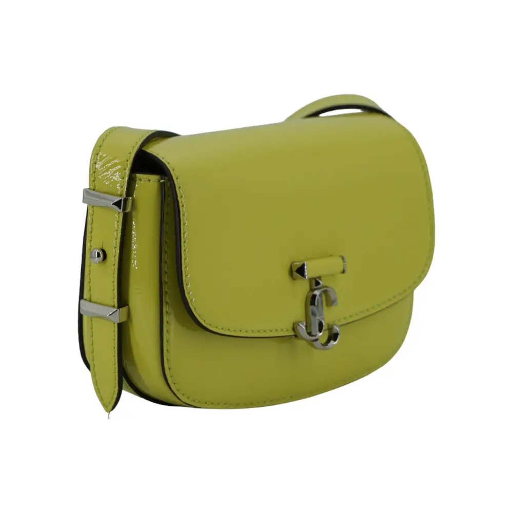 Jimmy Choo Kleine Umhängetasche aus Leder in Limonengelb