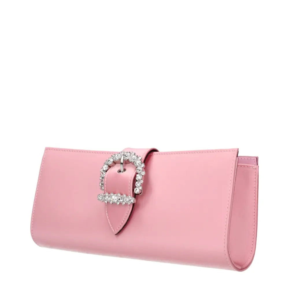 Jimmy Choo Pinke Satin-Clutch