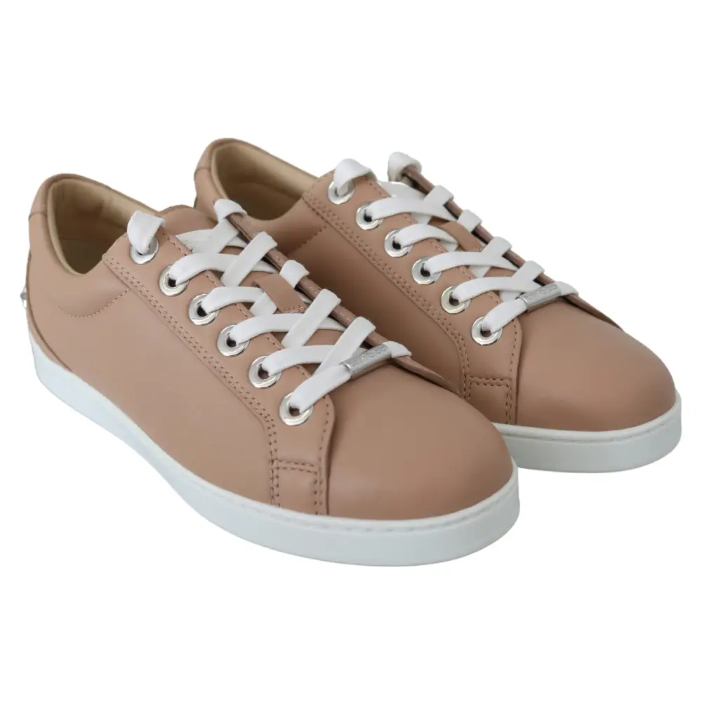 Jimmy Choo Puderrosa Nappaleder-Sneakers
