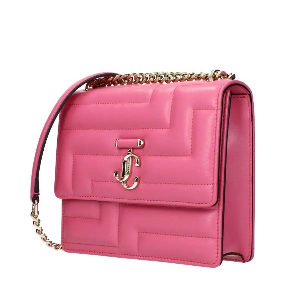 Jimmy Choo Rosa Ledertasche mit Schulterriemen