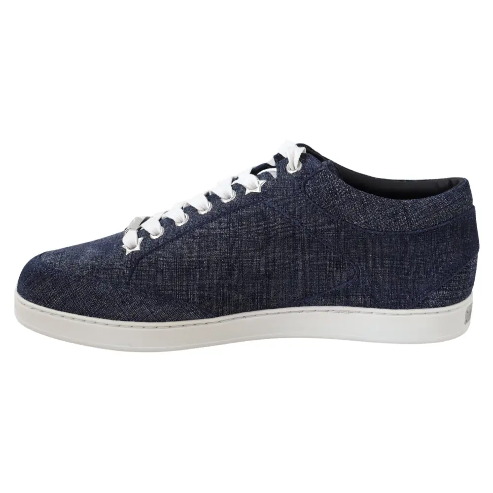 Jimmy Choo Schicke Slip-On Sneakers aus blauem Denim-Wildleder