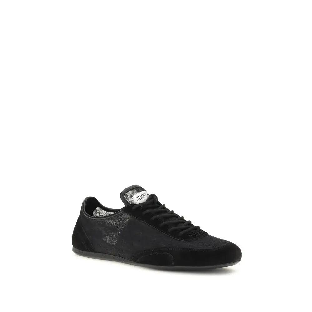 Jimmy Choo Schwarze Bos Taurus Kalbsleder Sneaker im Athletic-Stil