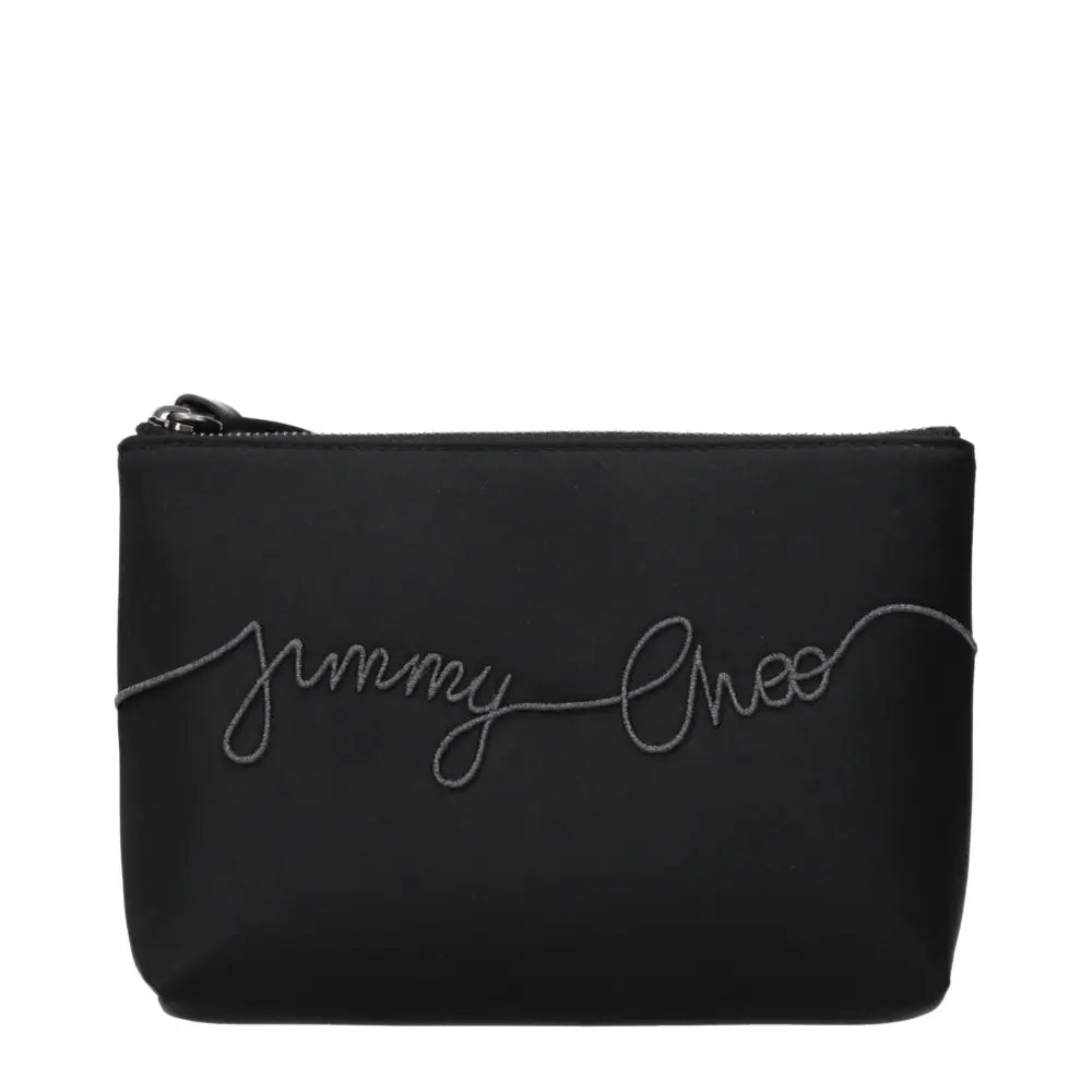 Jimmy Choo Schwarze Satin-Clutch