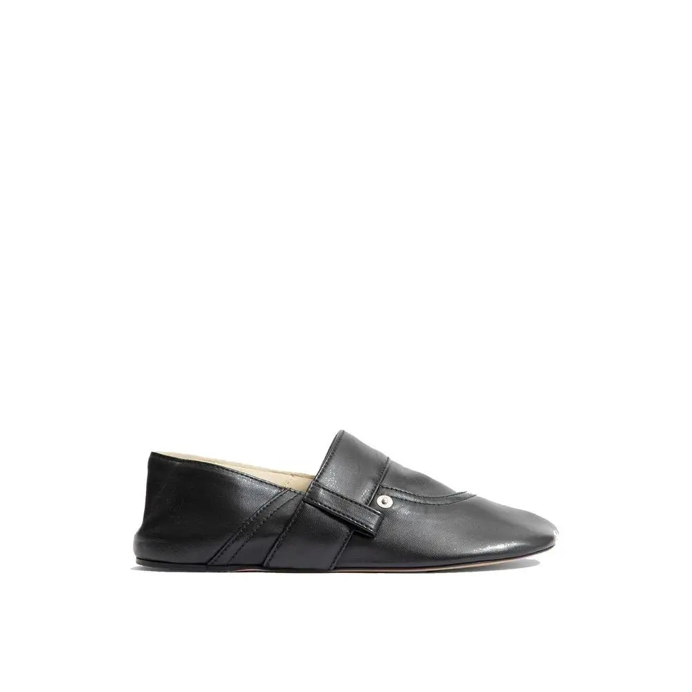 Loewe Schwarze Kalbsleder-Slipper