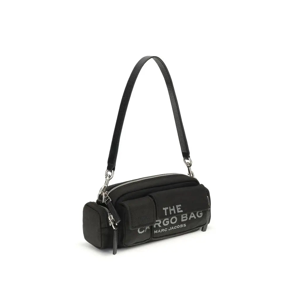 Marc Jacobs Schwarze Leinenschultertasche