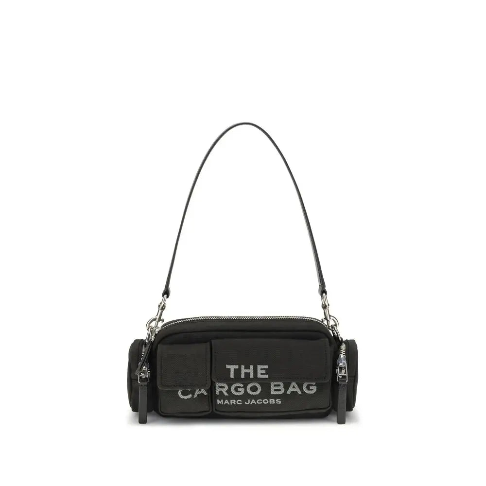 Marc Jacobs Schwarze Leinenschultertasche