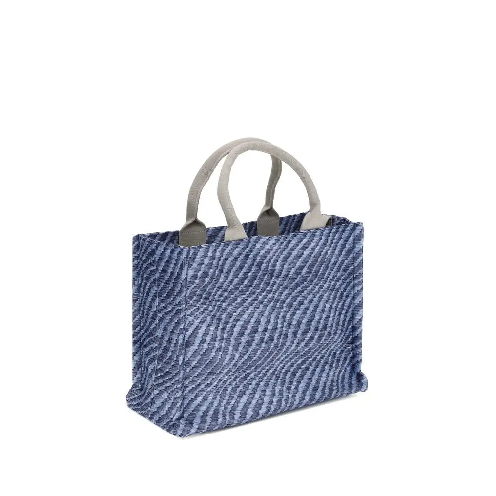 Marni Schultertasche aus Stoff in Blau