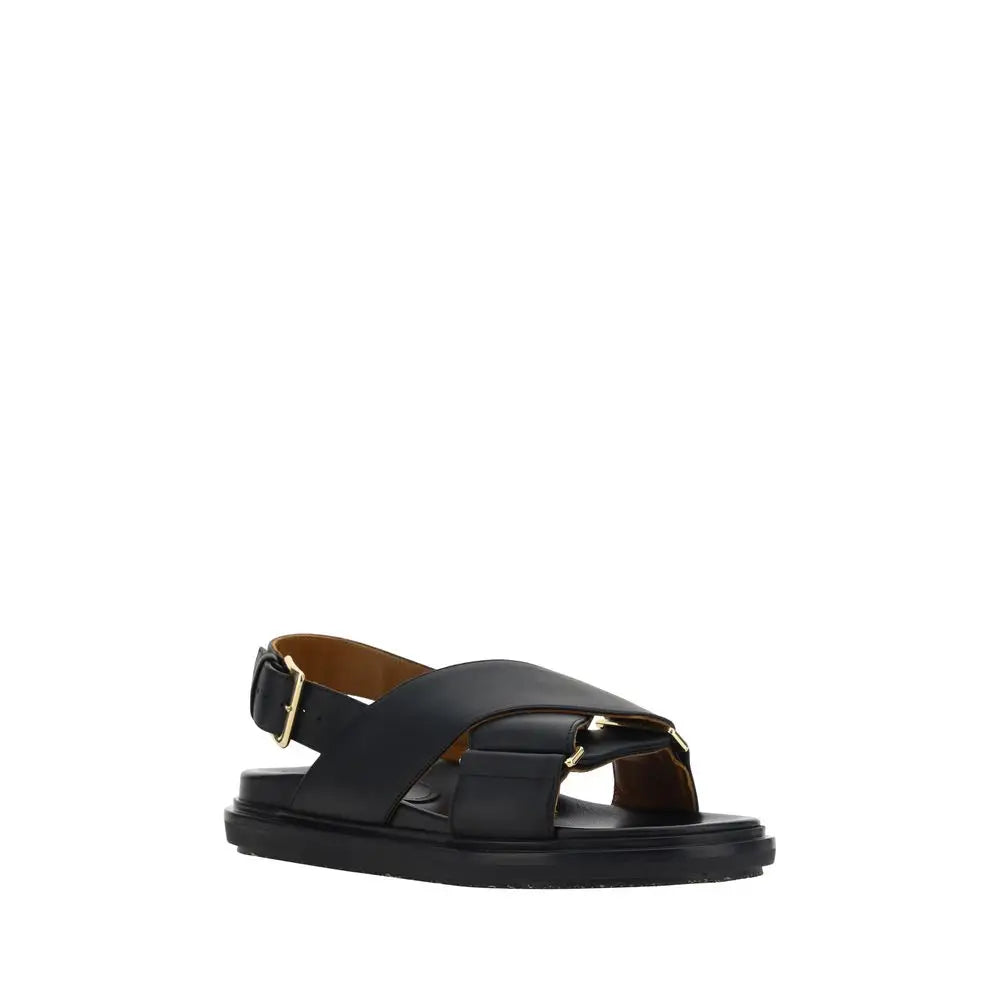 Marni Schwarze Kalbsleder Bos Taurus Sandalen - EU36.5/US6.5