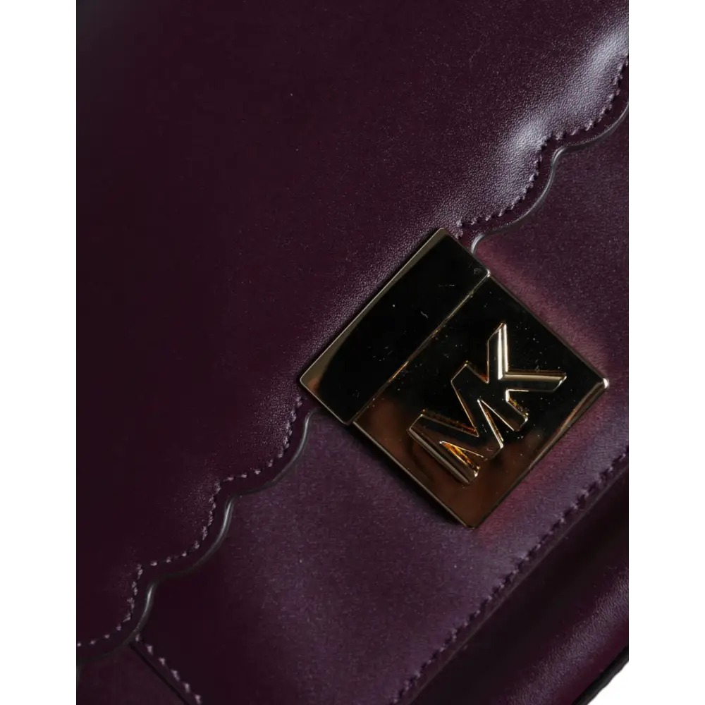 Michael Kors Lila Leder Logo Plaque Crossbody MINDY Satchel Tasche