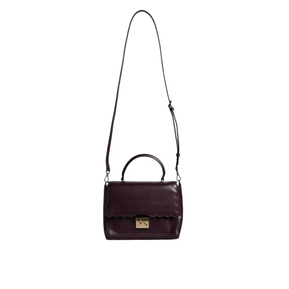 Michael Kors Lila Leder Logo Plaque Crossbody MINDY Satchel Tasche