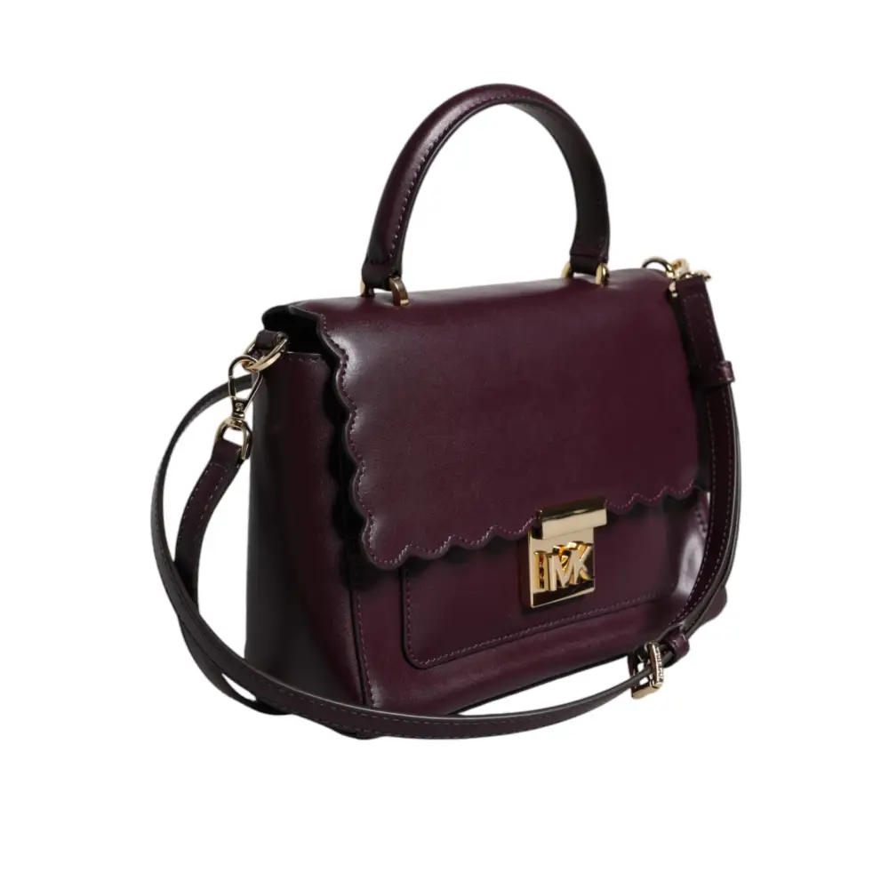 Michael Kors Lila Leder Logo Plaque Crossbody MINDY Satchel Tasche