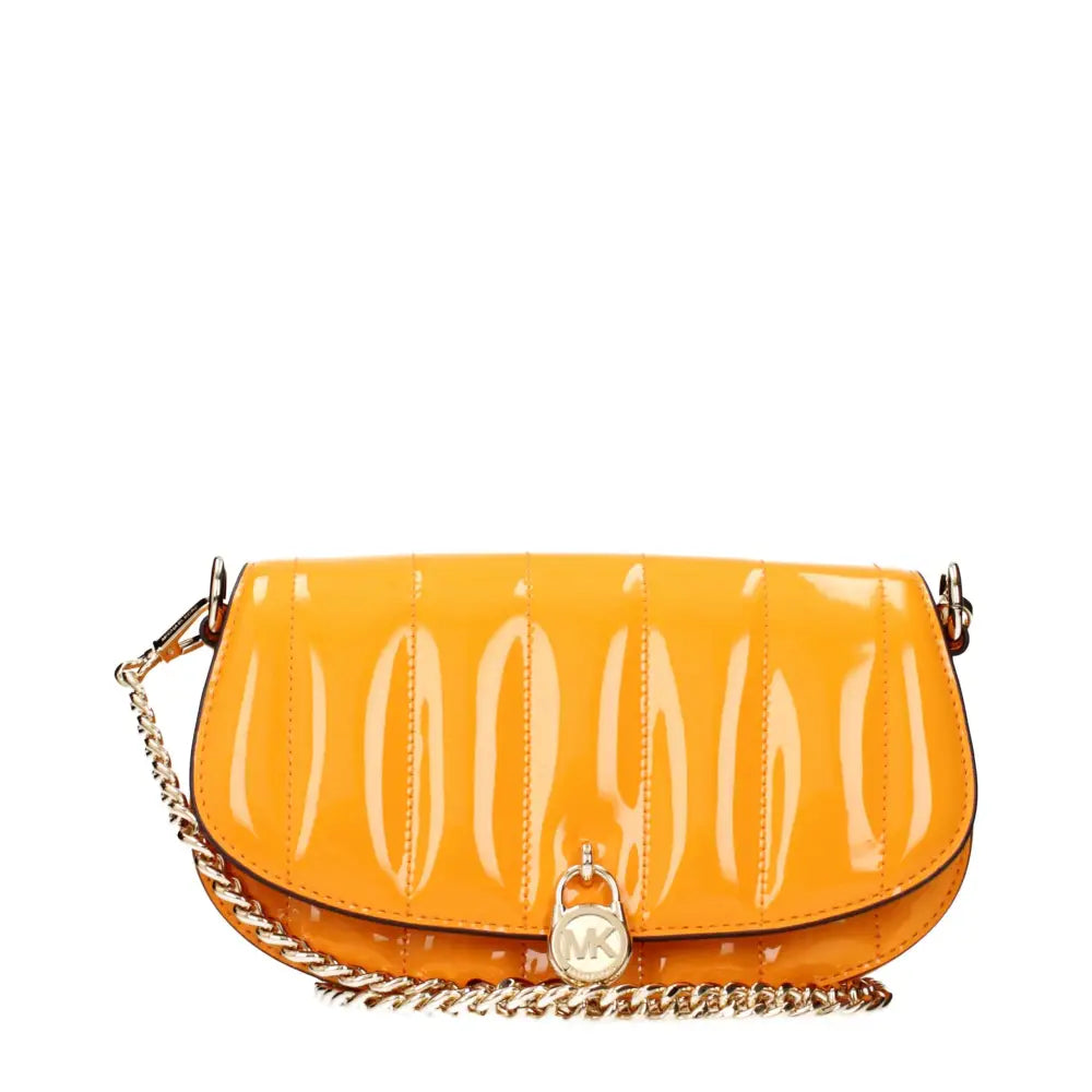 Michael Kors Orange-farbene Crossbody-Tasche aus Leder