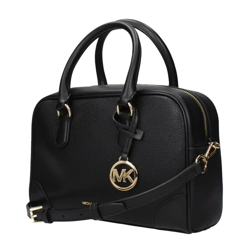 Michael Kors Schwarze Lederhandtasche
