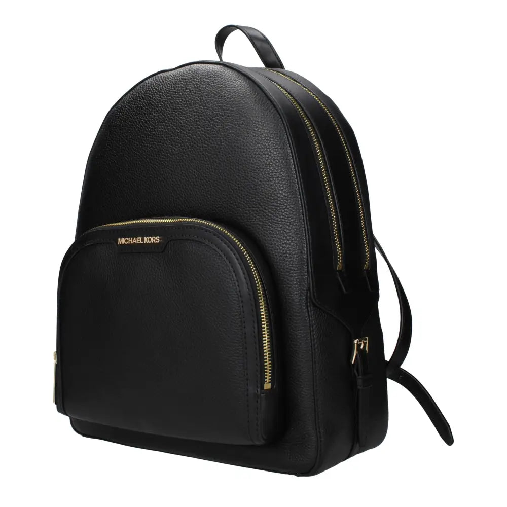 Michael Kors Schwarzer Lederrucksack