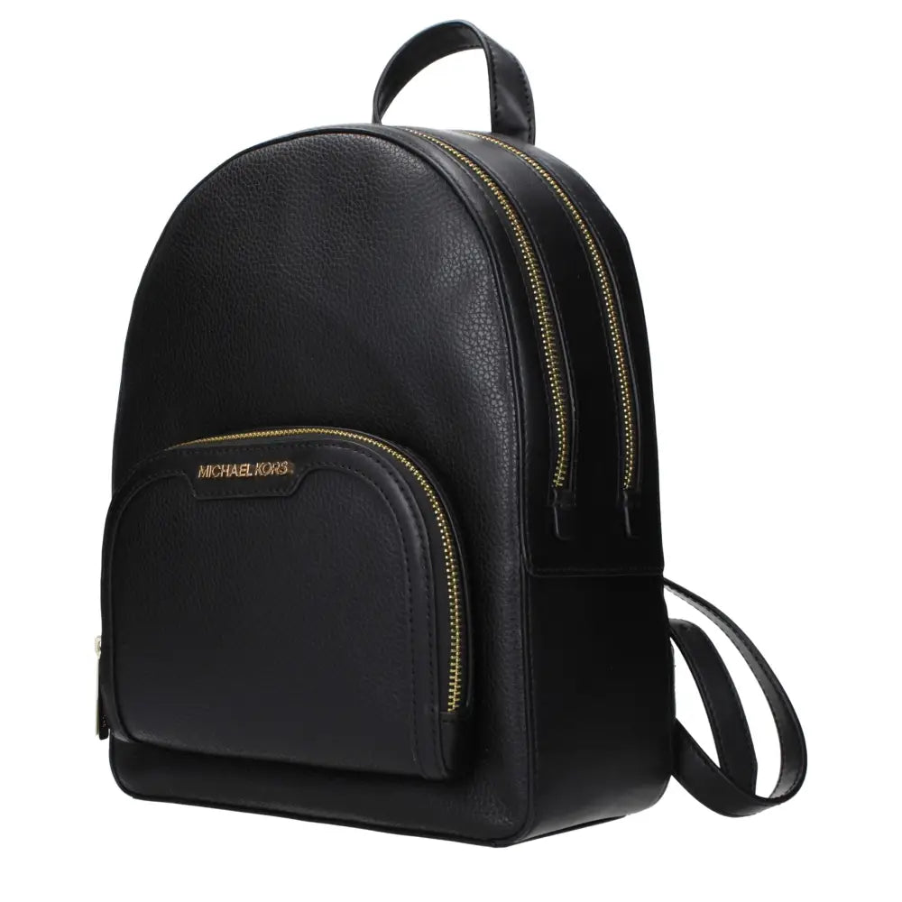 Michael Kors Schwarzer Lederrucksack