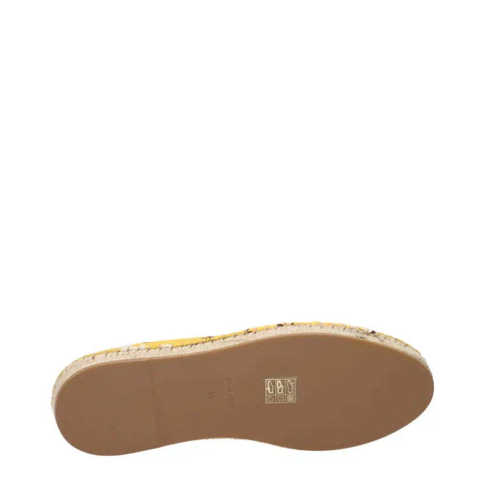 Miu Miu Espadrilles aus gelbem Stoff