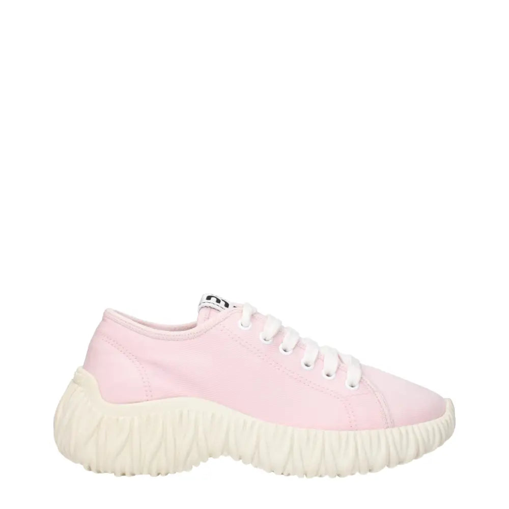Miu Miu Rosa Stoff-Sneaker mit niedrigem Schaft - EU37.5/US7.5